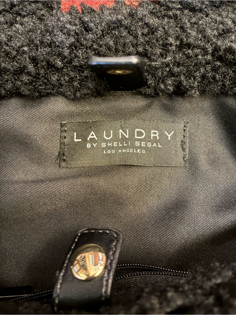 Laundry By Shelli Segal Black Textured Mini Bag with Branded Interior
